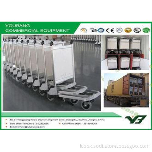 Custom 3 or 4 wheels Airport luggage hand cart trolley wit